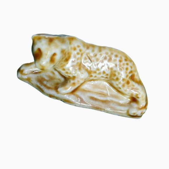 Wade Other - Wade Whimsies England Leopard Miniature Porcelain Figurine Vintage Cheetah Tan